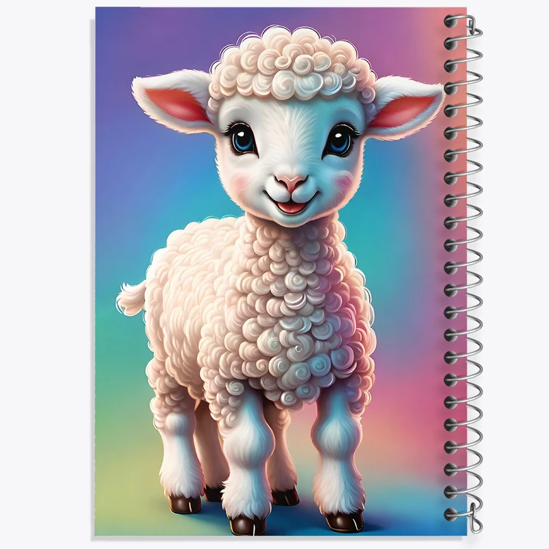 دفتر مشق 50 برگ خندالو طرح گوسفند کوچولو کد F8547