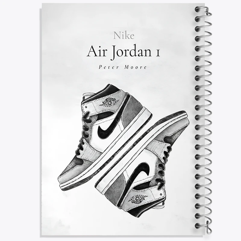 دفتر ژورنال نویسی 50 برگ خندالو مدل نقطه ای طرح نایکی ایر جردن (Nike Air Jordan) کد N8310