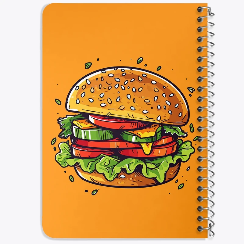 دفتر یادداشت 50 برگ خندالو طرح فست فود (Fast Food) کد 36578