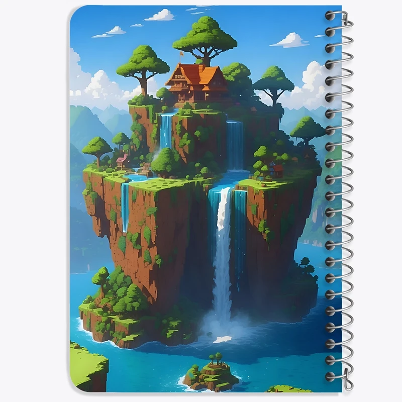 دفتر یادداشت 50 برگ خندالو طرح ماینکرافت (Minecraft) کد F7199