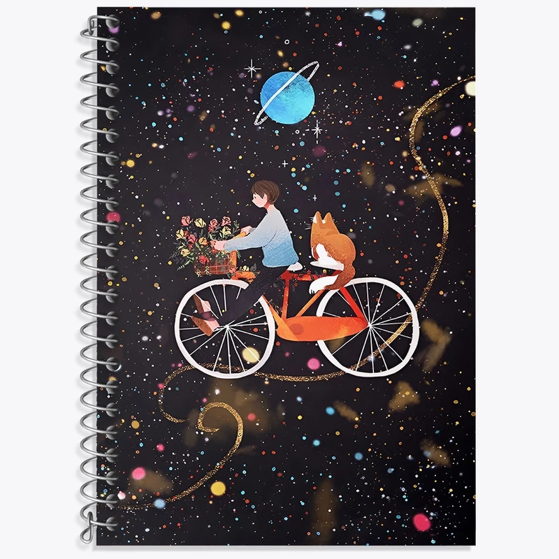 دفتر لغت 50 برگ خندالو طرح پسر و دوچرخه کد F4901