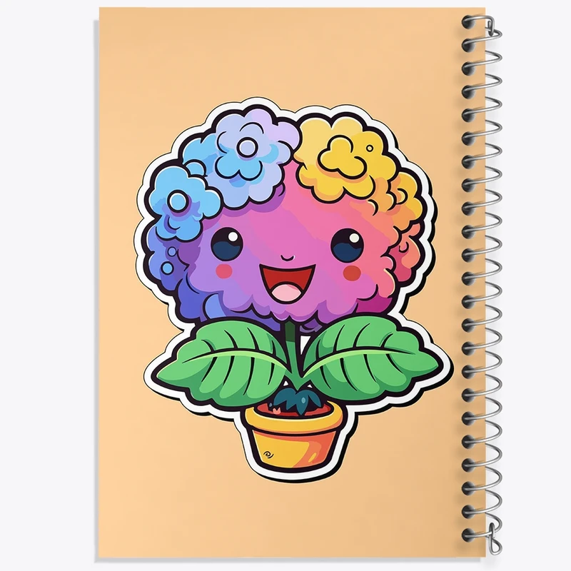 دفتر طراحی 50 برگ خندالو طرح گل و گیاه کد 36623