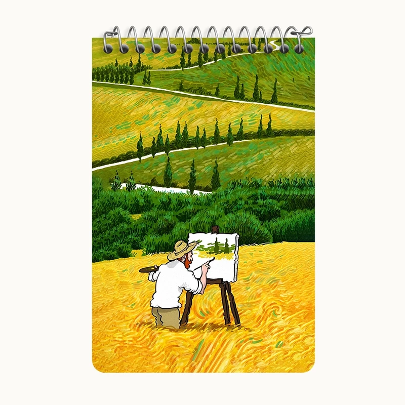 دفتر یادداشت 50 برگ خندالو طرح ونسان ونگوگ کد F5067