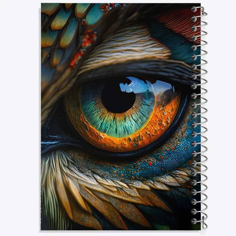 دفتر مشق 100 برگ خندالو طرح چشم جغد کد F8509