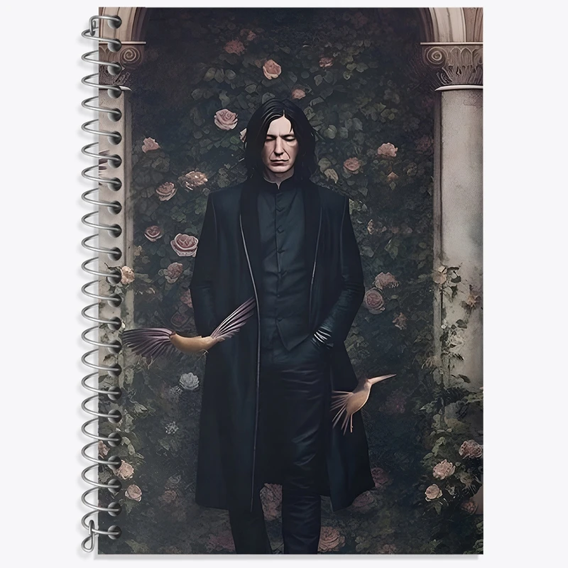 دفتر زبان 50 برگ خندالو مدل سه خط طرح اسنیپ هری پاتر کد F3414