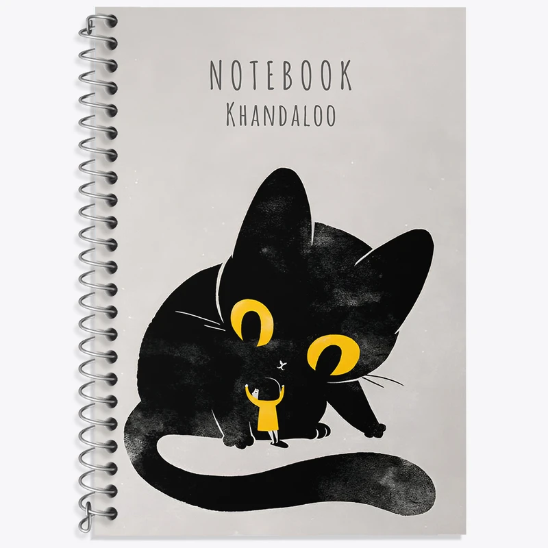 دفتر نت موسیقی 50 برگ خندالو طرح گربه و دختر کد N6607