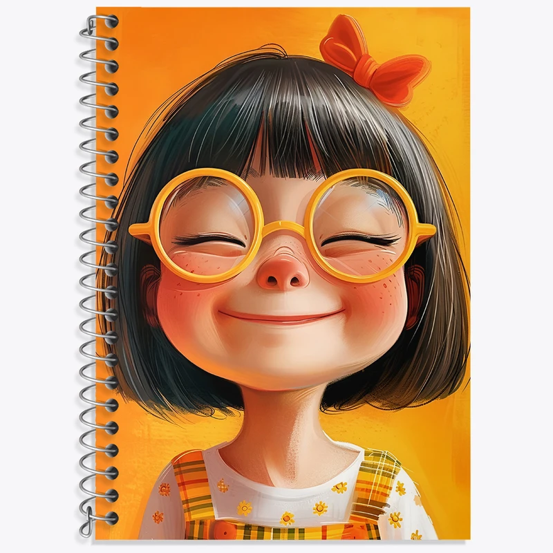 دفتر زبان 50 برگ خندالو مدل دو خط طرح دخترانه کودکانه کد N6284