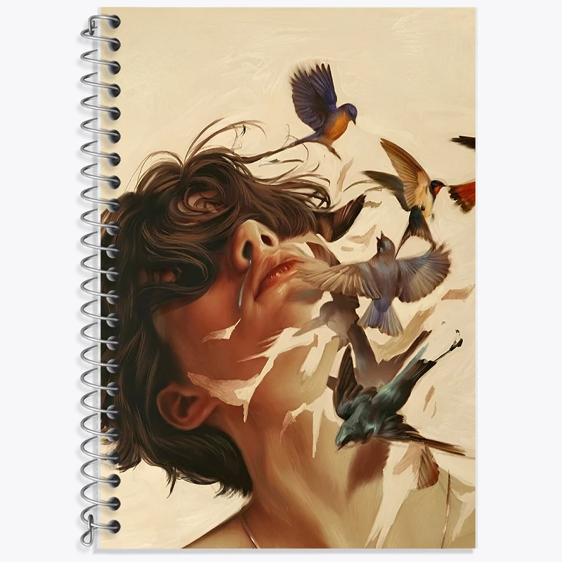 دفتر زبان دوخط 50 برگ خندالو طرح رهایی کد F10710