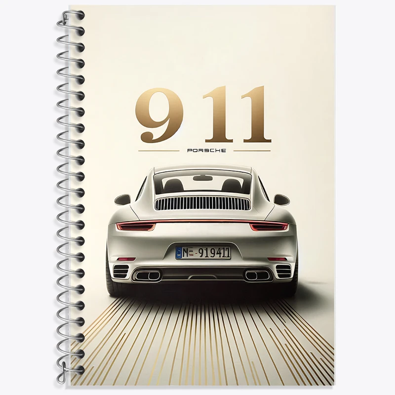 دفتر زبان 50 برگ خندالو مدل دو خط طرح ماشین پورشه کد F10381