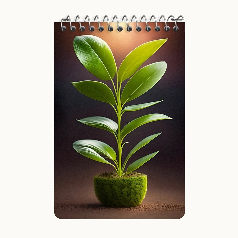 دفتر یادداشت 50 برگ خندالو طرح گلدان گل کد F6738