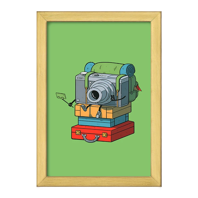 تابلو خندالو طرح دوربین عکاسی و سفر کد F10629