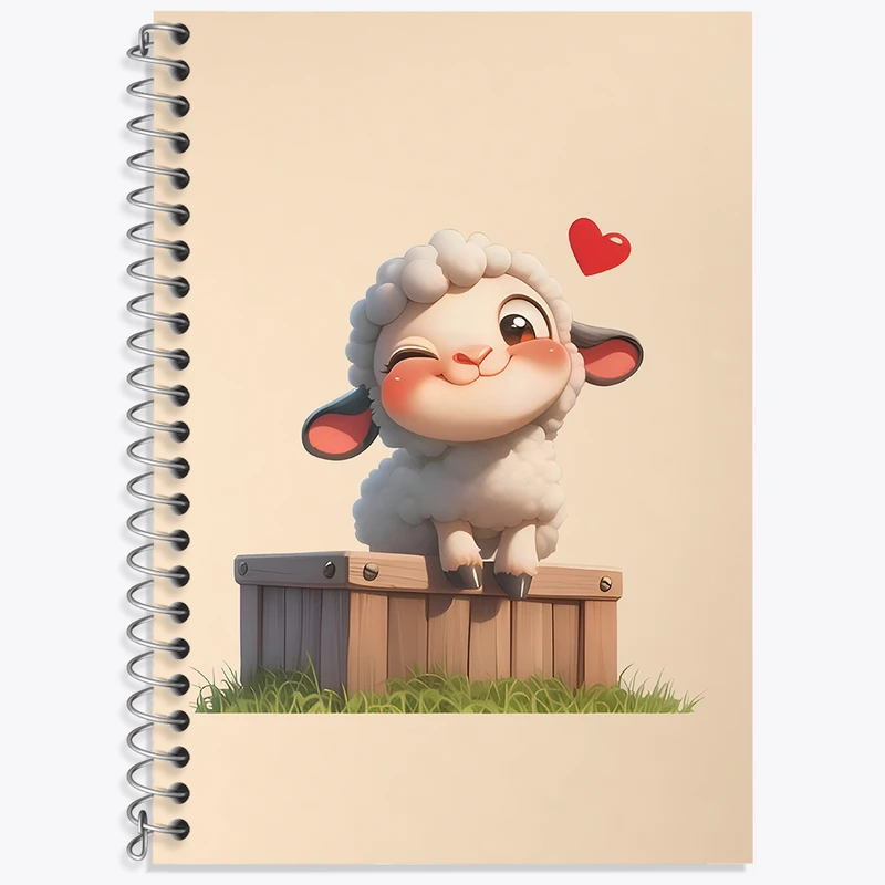 دفتر لغت 50 برگ خندالو طرح گوسفند بامزه کد N6498