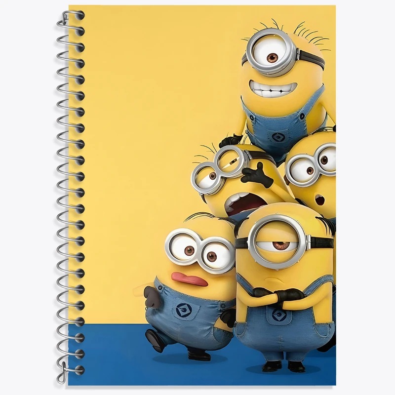 دفتر زبان دوخط 50 برگ خندالو طرح مینیون‌ها (Minions) کد F3385
