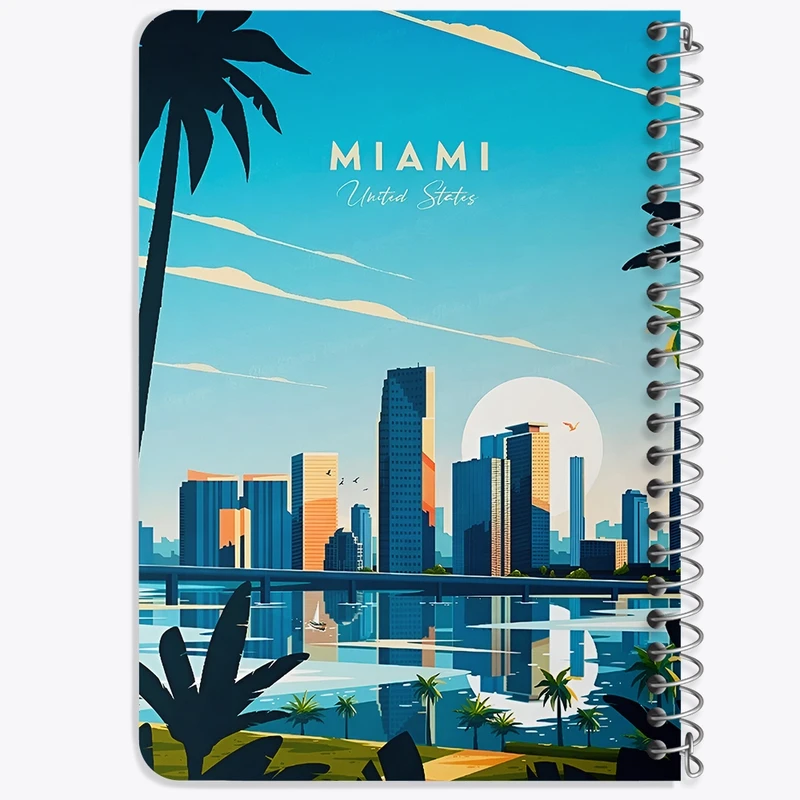 دفتر یادداشت 50 برگ خندالو طرح میامی (Miami) کد F6330