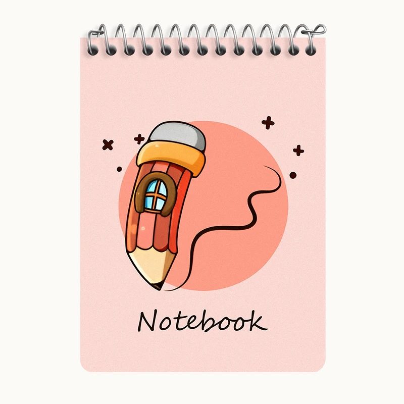 دفتر یادداشت 50 برگ خندالو طرح مداد کد N6657