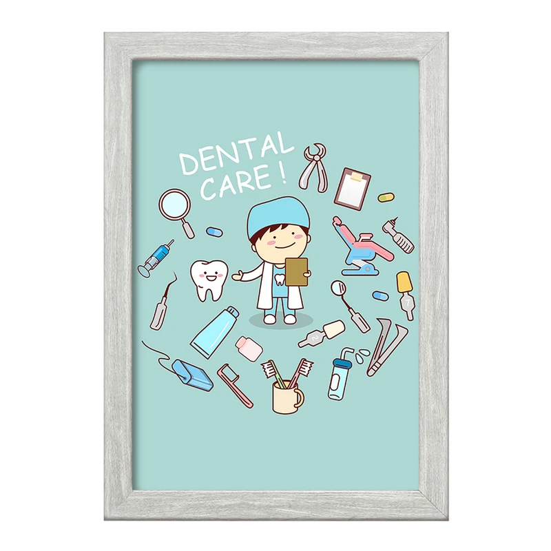 تابلو خندالو طرح دندان و دندان پزشکی کودکانه کد 36691