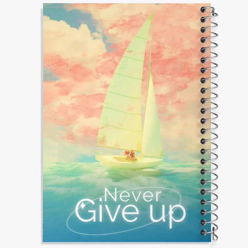 دفتر طراحی 50 برگ خندالو طرح Never Give Up کد N2331