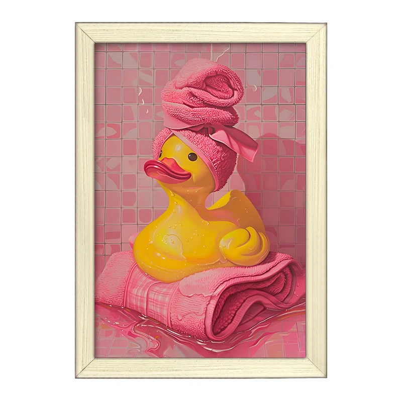 تابلو خندالو طرح اردک در حمام کد F11774
