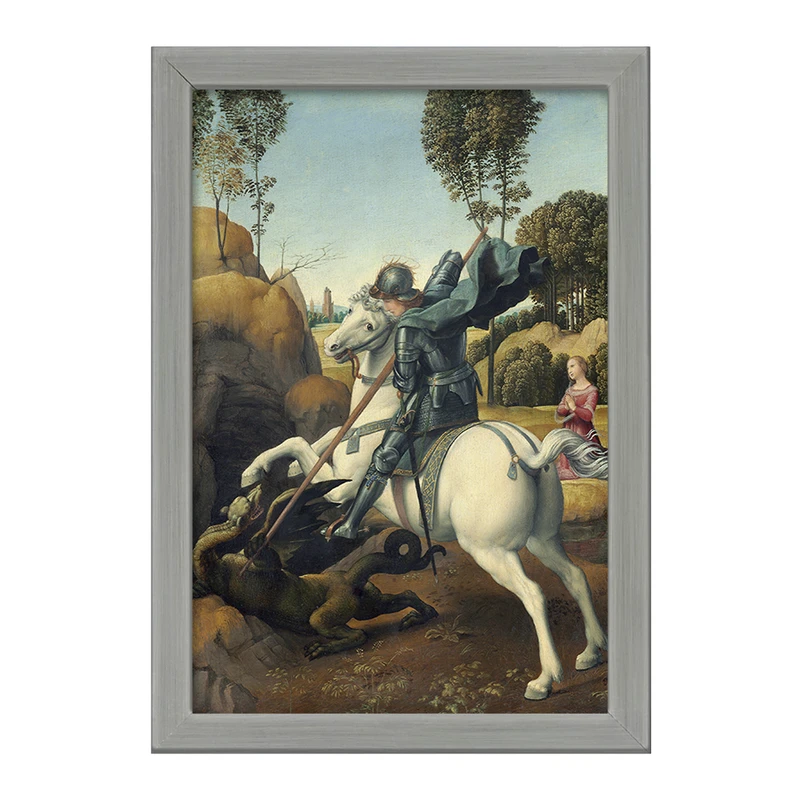 تابلو خندالو طرح نقاشی سنت جورج و اژدها اثر رافائل کد F12326