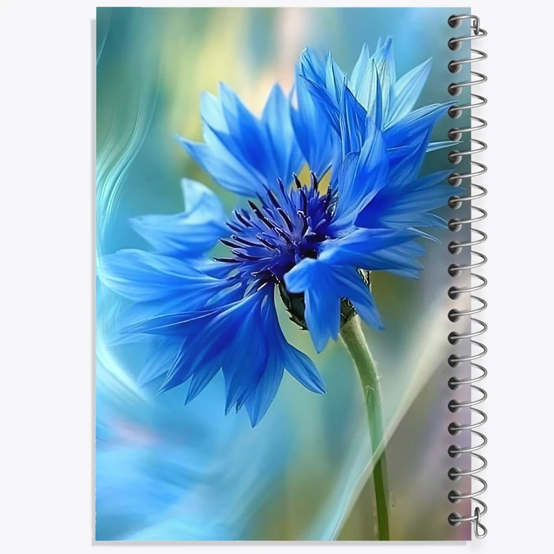 دفتر طراحی 50 برگ خندالو طرح گل آبی کد N5865