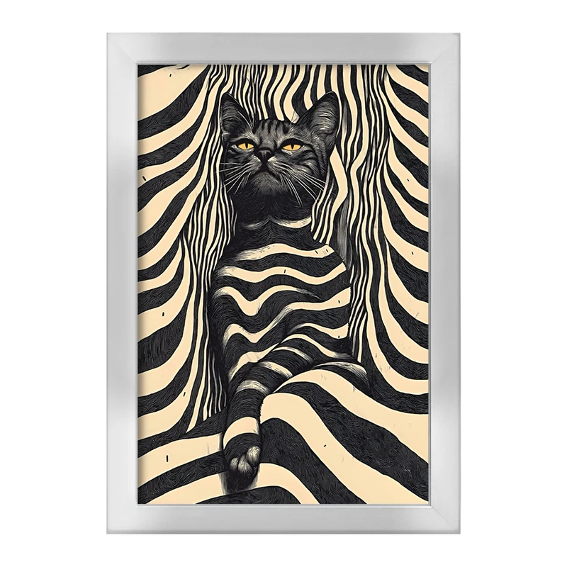 تابلو خندالو طرح گربه کد F10849