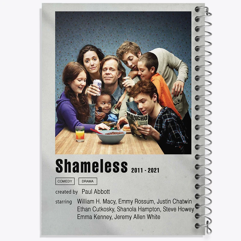 دفتر نقاشی 50 برگ خندالو طرح بی شرم (Shameless) کد F11285