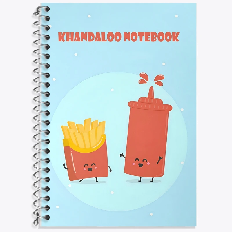 دفتر لغت 50 برگ خندالو طرح فست فود کد N7385