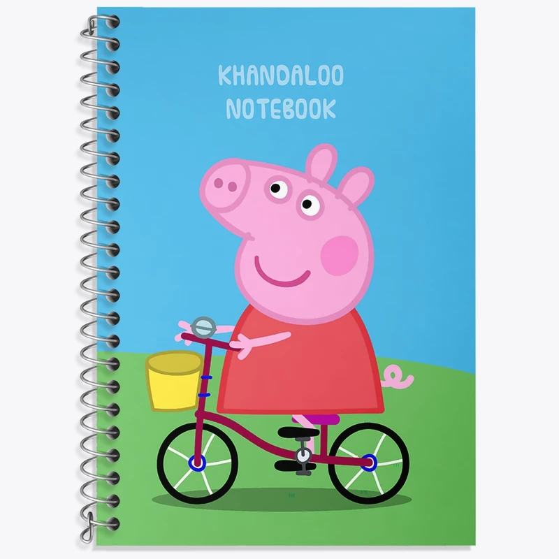 دفتر زبان 50 برگ خندالو مدل سه خط طرح انیمیشن پپا پیگ (Peppa Pig) کد N9286