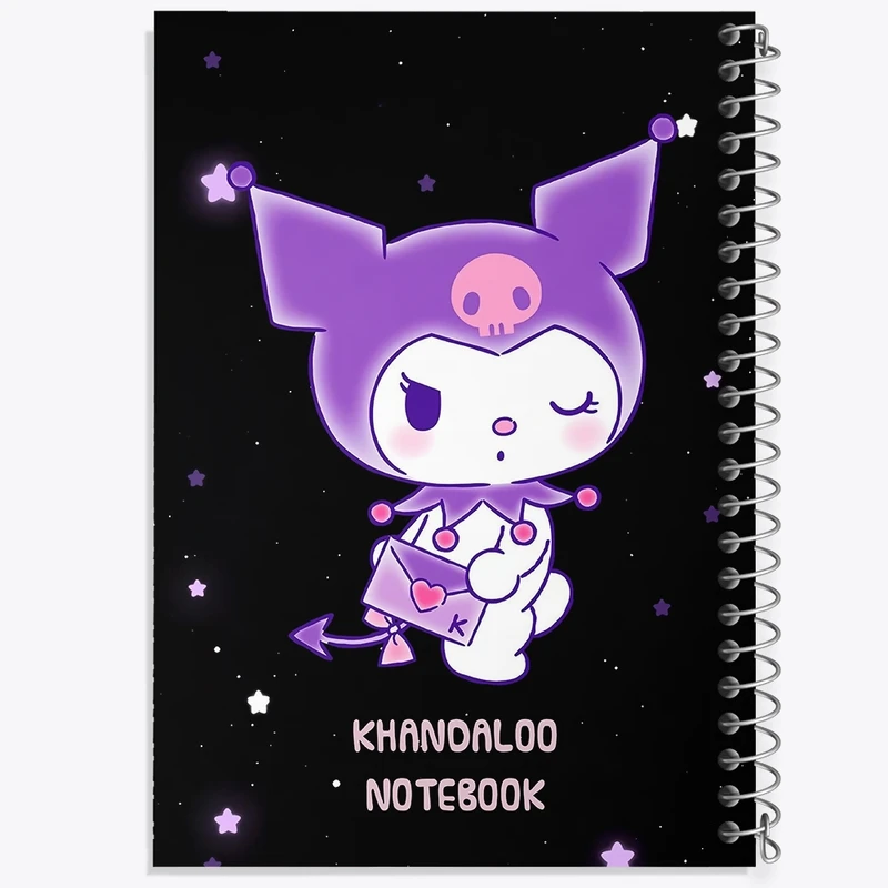 دفتر شطرنجی 50 برگ خندالو طرح کرومی (Kuromi) کد N9060