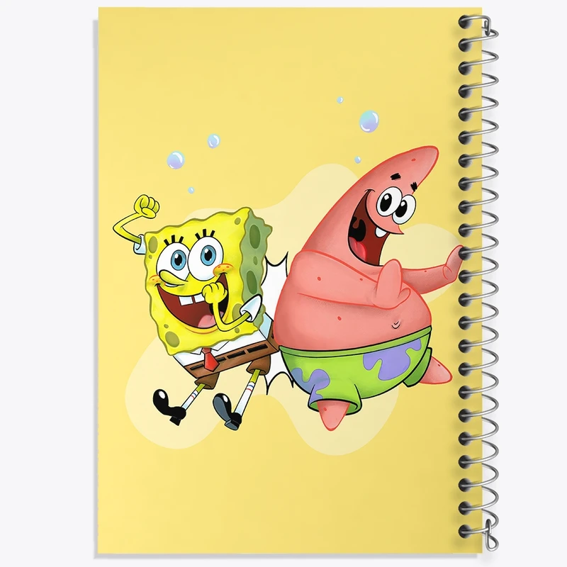 دفتر طراحی 50 برگ خندالو طرح باب اسفنجی و پاتریک کد 24710