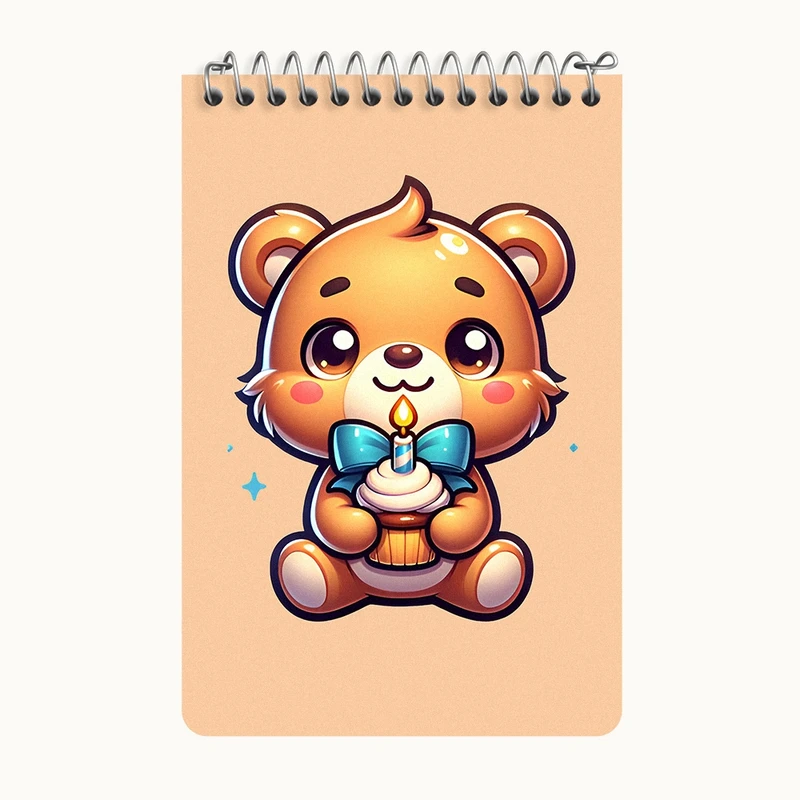 دفتر یادداشت 50 برگ خندالو طرح خرس کیوت کد F7737