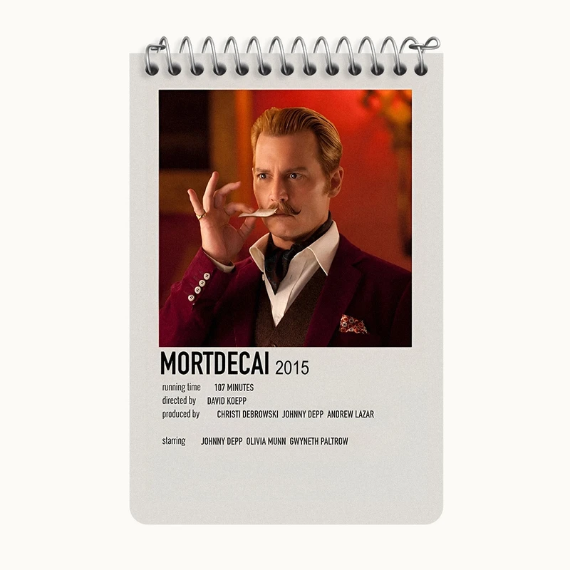 دفتر یادداشت 50 برگ خندالو طرح موردکای (Mortdecai) کد F13079