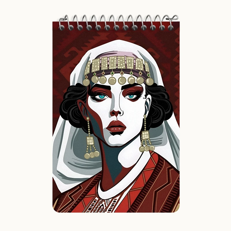 دفتر یادداشت 50 برگ خندالو طرح زن مصری کد F10532