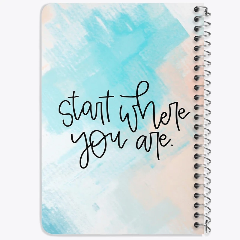 دفتر یادداشت 50 برگ خندالو طرح Start Where You Are کد F11545