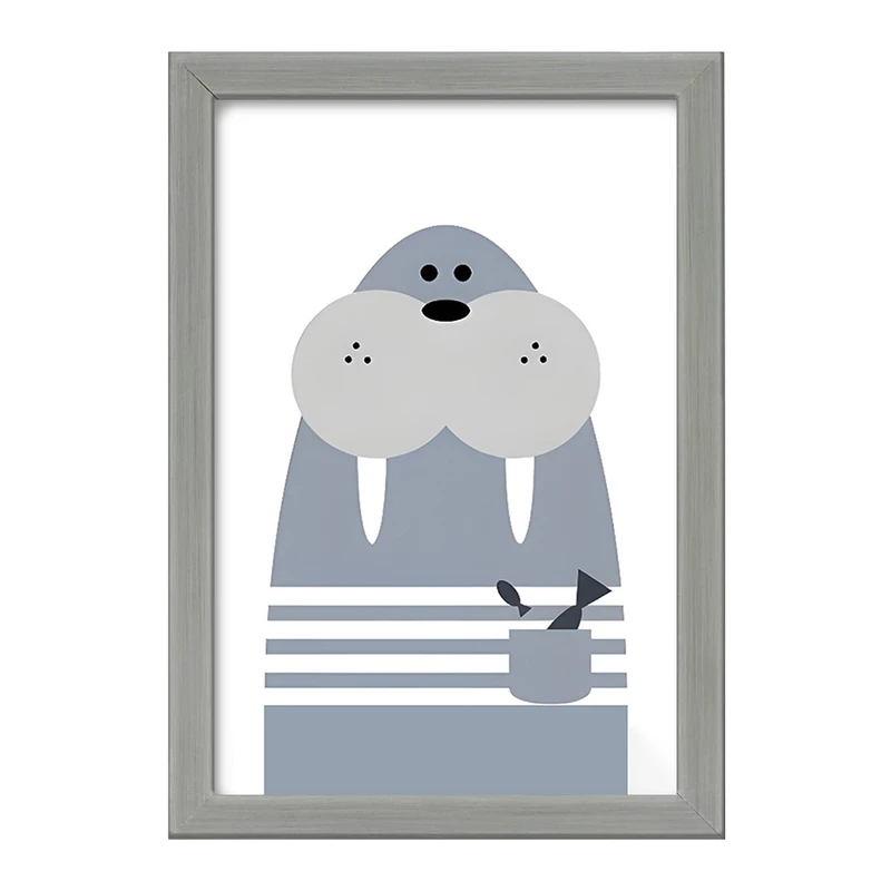 تابلو خندالو طرح شیر دریایی بامزه کد F3168