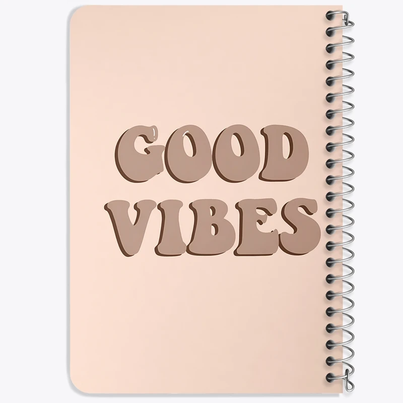 دفتر یادداشت 50 برگ خندالو طرح Good Vibes کد F3914