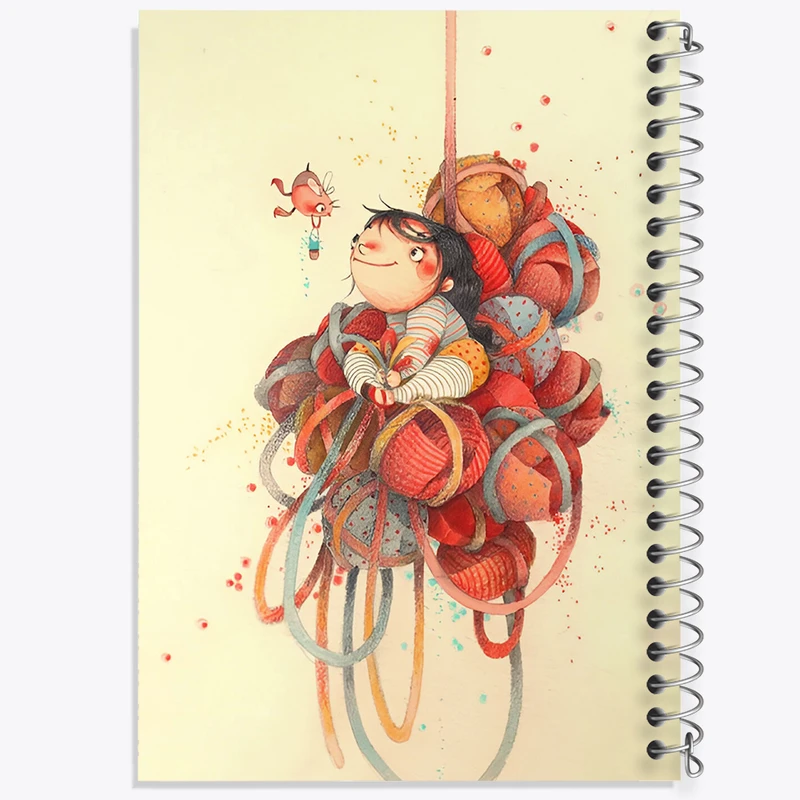 دفتر نقاشی 50 برگ خندالو طرح دخترانه کد F10991