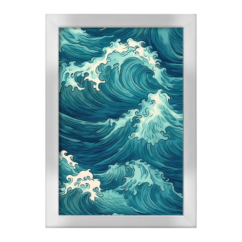 تابلو خندالو طرح نقاشی موج عظیم کاناگاوا کد F1269