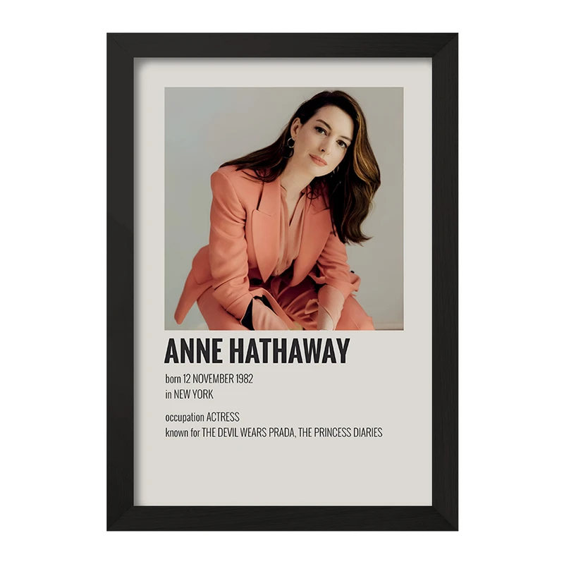 تابلو خندالو طرح آن هاتاوی (Anne Hathaway) کد F13151