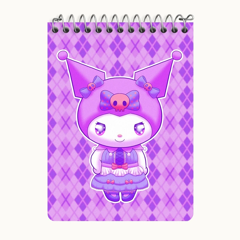 دفتر یادداشت 50 برگ خندالو طرح کرومی (Kuromi) کد N7803