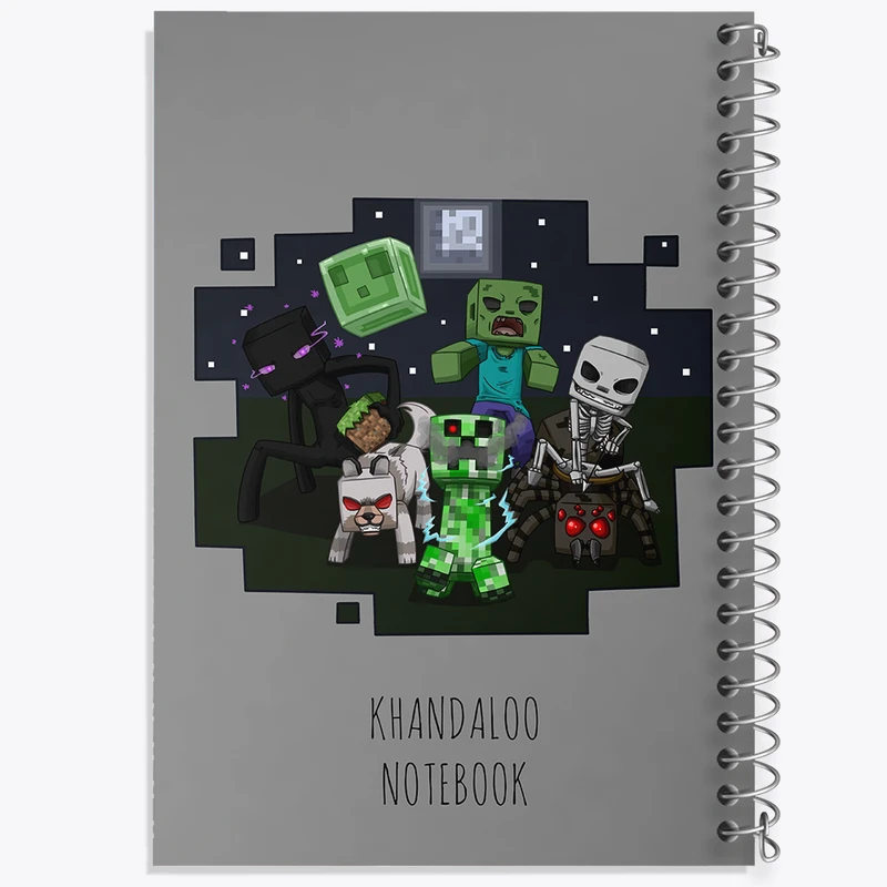 دفتر مشق 50 برگ خندالو طرح بازی ماینکرافت (Minecraft) کد N8790