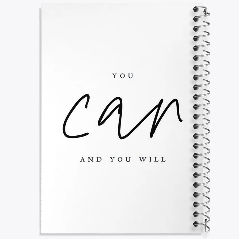 دفتر طراحی 50 برگ خندالو طرح You Can And You Will کد F686