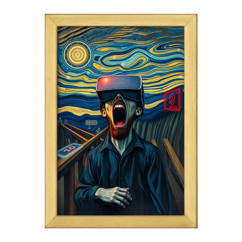 تابلو خندالو طرح ونسان ونگوگ کد F9654