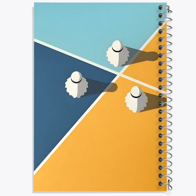 دفتر شطرنجی 50 برگ خندالو طرح بدمینتون کد F12003