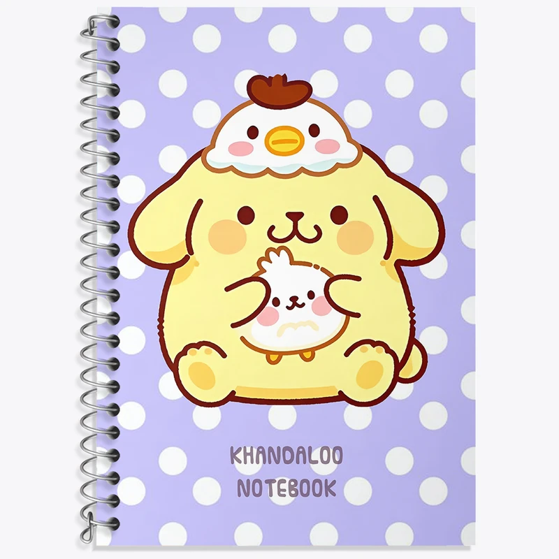 دفتر زبان دوخط 50 برگ خندالو طرح پمپومپورین (Pompompurin) کد N9109