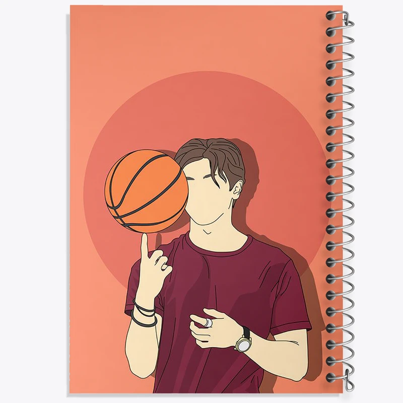 دفتر مشق 100 برگ خندالو طرح پسر و توپ بسکتبال کد F3197