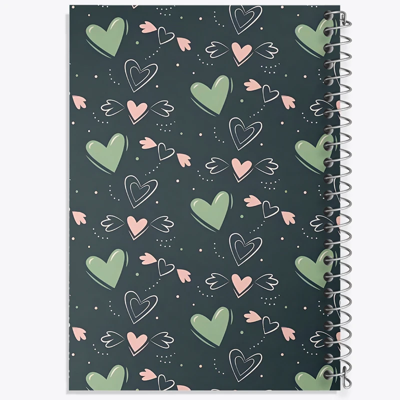 دفتر نقاشی 50 برگ خندالو طرح پترن قلبی کد N6065