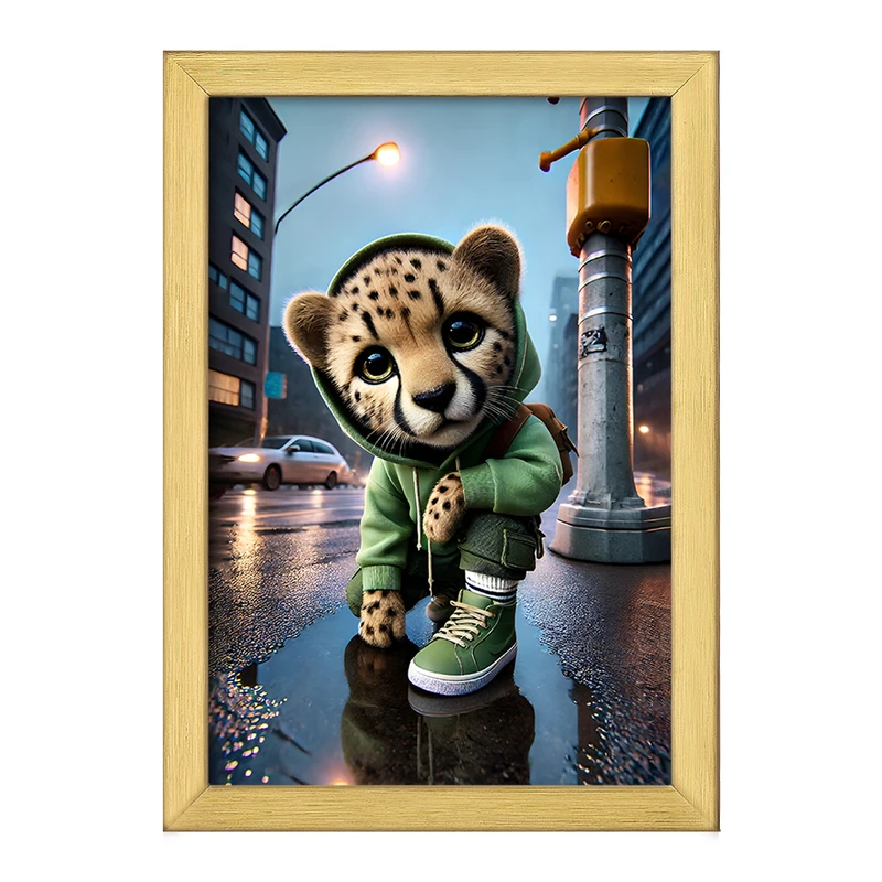 تابلو خندالو طرح یوزپلنگ بامزه کد F11885