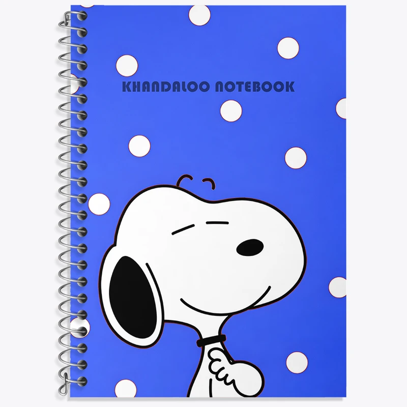 دفتر زبان 50 برگ خندالو مدل دو خط طرح اسنوپی (snoopy) کد N6357