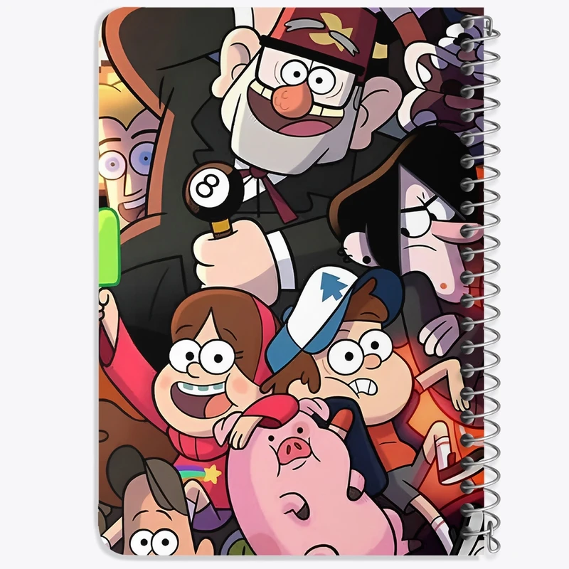 دفتر یادداشت 50 برگ خندالو طرح آبشار جاذبه (Gravity Falls) کد N9218